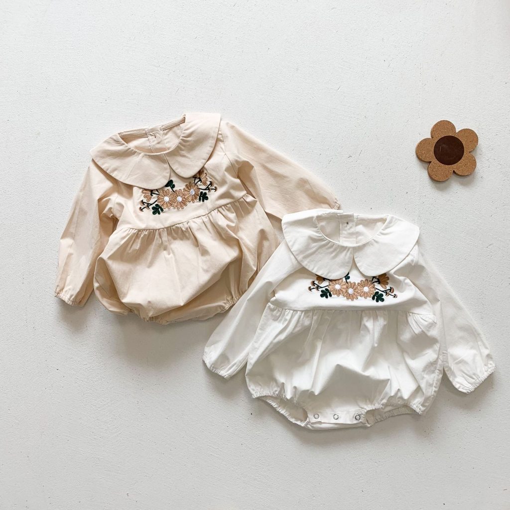 Embroidered Floral Onesies 1