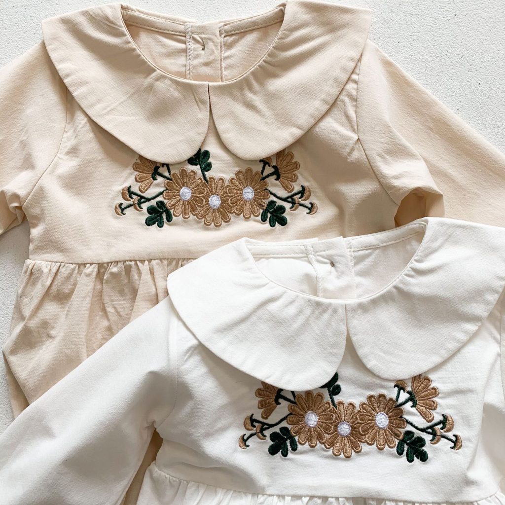Embroidered Floral Onesies 4