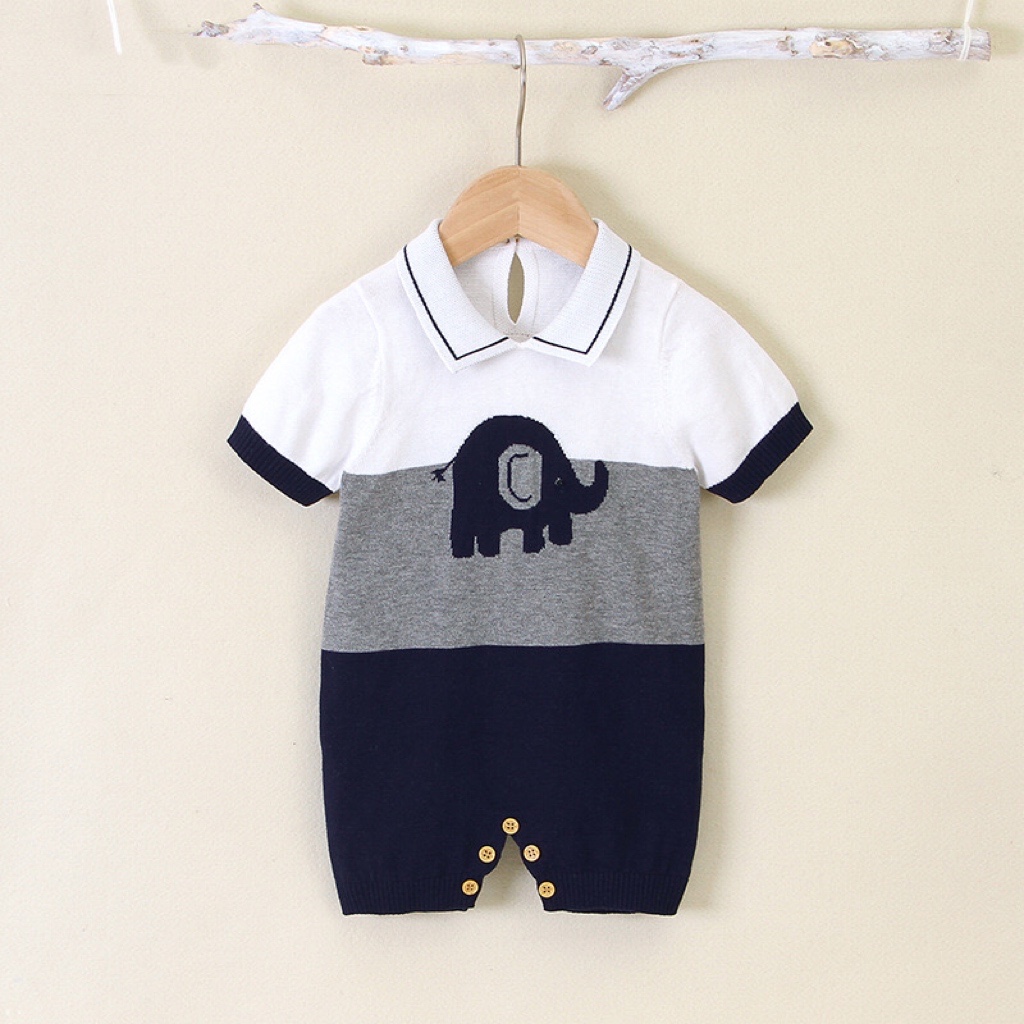 Baby Boy Knitted Romper 2