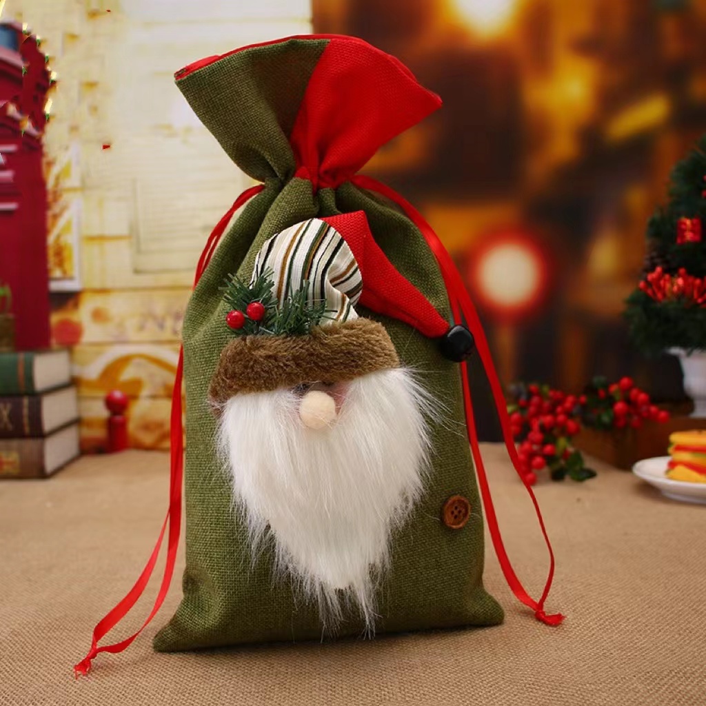 Christmas Candy Bag Ecofriendly Canvas Gift Bags New Year 2022 Xmas Nevidad  Best Gifts For Kids Event Party Decor Noel Kerst  Fruugo IN