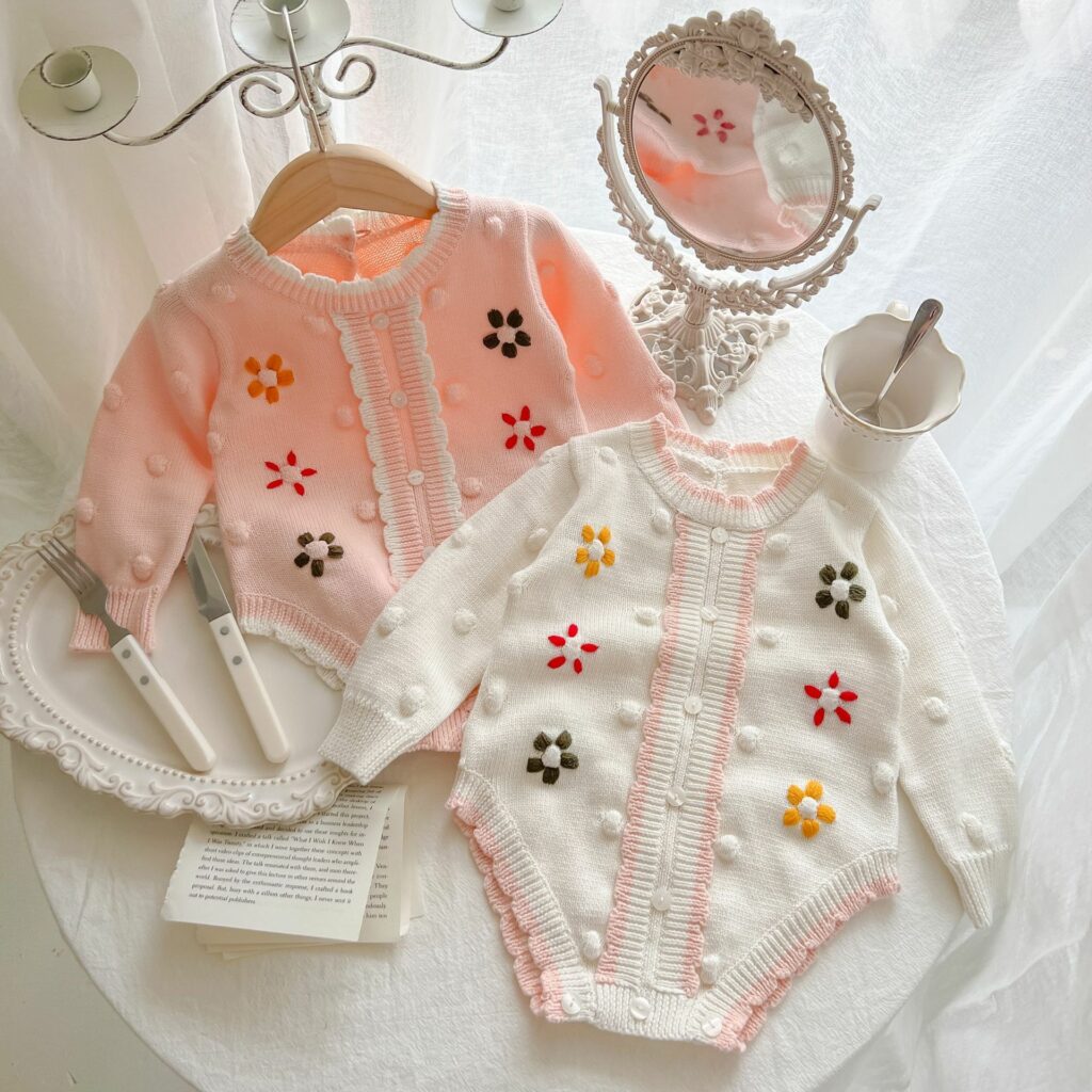 Baby Long Sleeves Knit Onesies 1