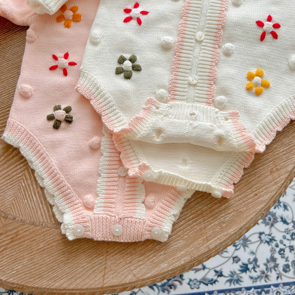 Baby Long Sleeves Knit Onesies 8
