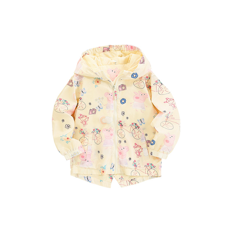 Cute Jacket Online Wholesale Baby Girl Piggy Print Pattern Zipper Front ...