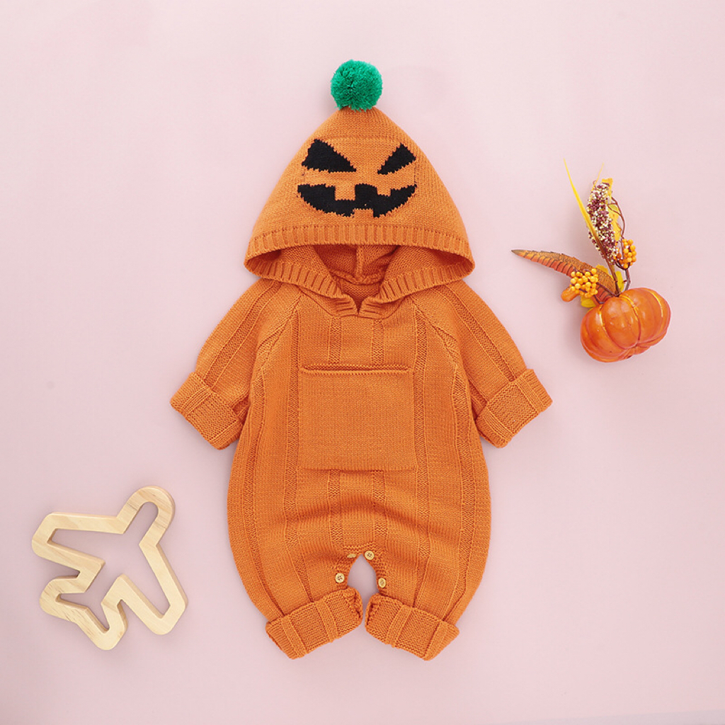 Halloween Baby Clothes Online Baby Solid Color Monster Print Pattern ...