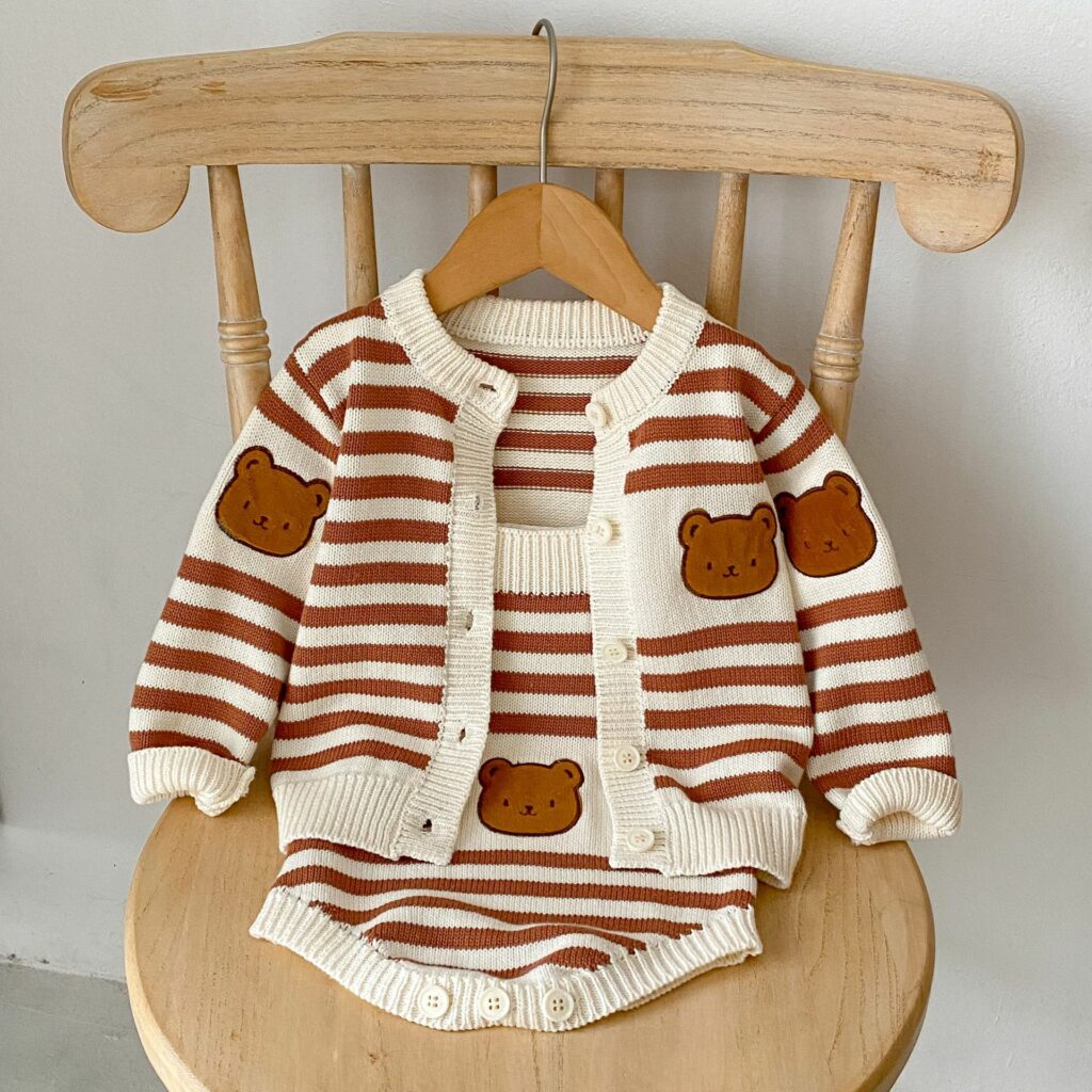 Baby knit Cardigan Sets 2