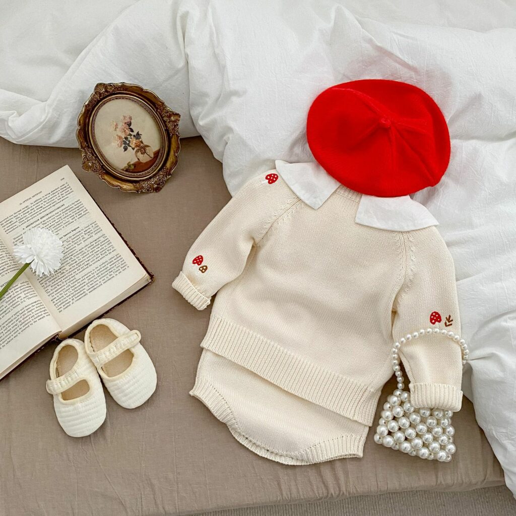 Baby knit Cardigan Sets 3