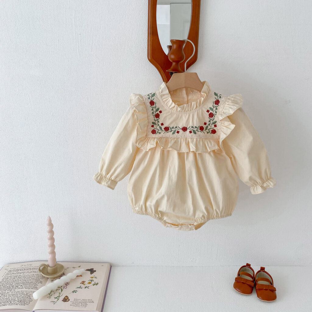 2023 new autumn baby girl outfits one piece 0-2Y 9