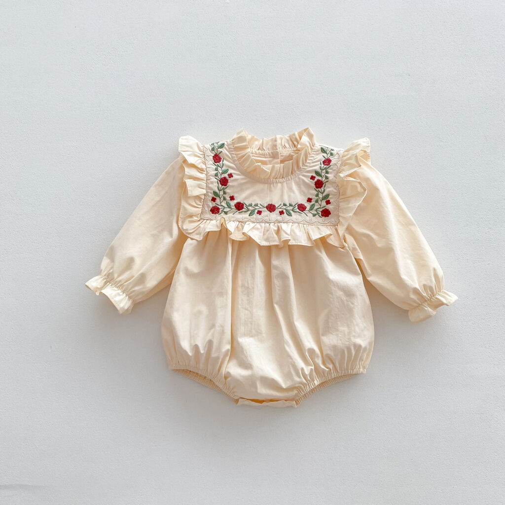 2023 new autumn baby girl outfits one piece 0-2Y 1