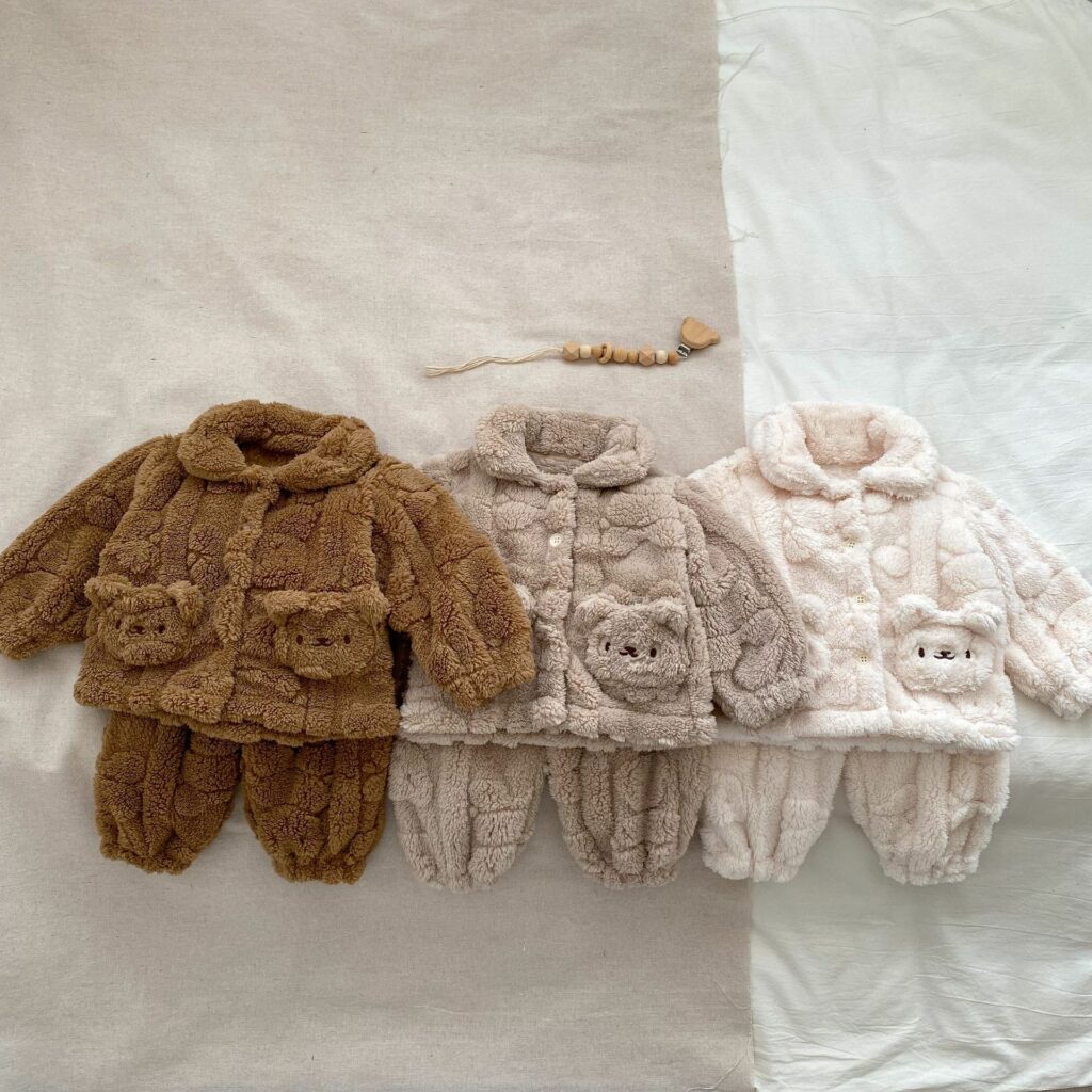 Baby Plush Cardigan In Sets In Winter 2
