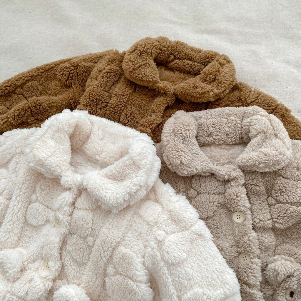 Baby Plush Cardigan In Sets In Winter 3
