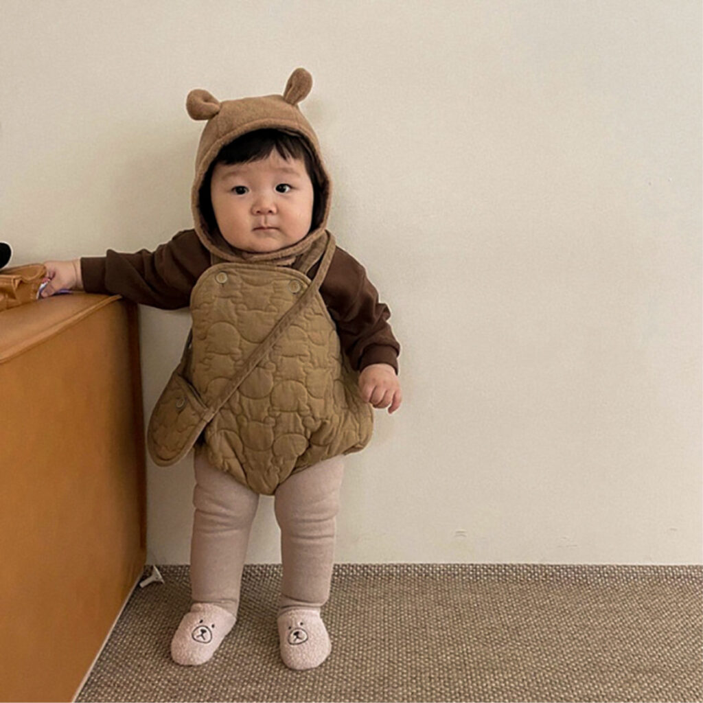 Infant Baby Solid Thick Warm Vest One Piece 6