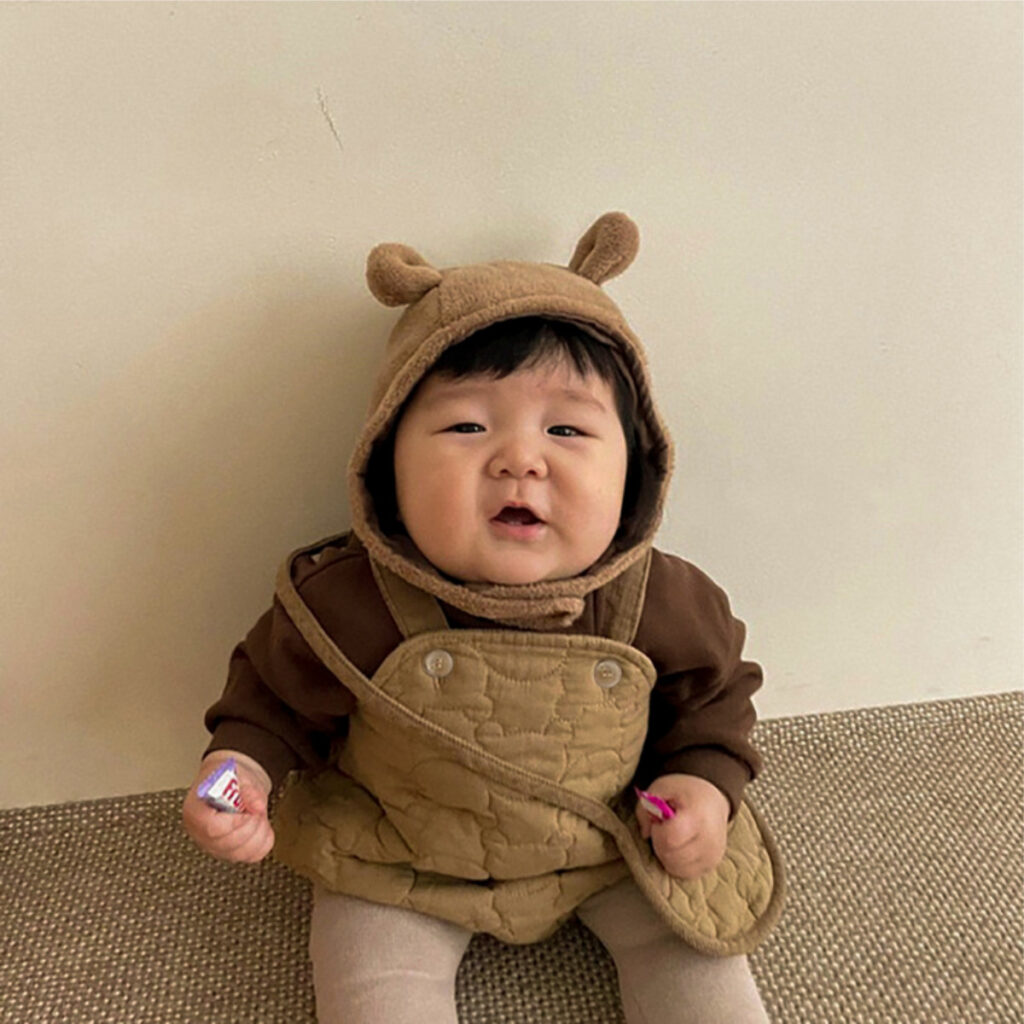 Infant Baby Solid Thick Warm Vest One Piece 7