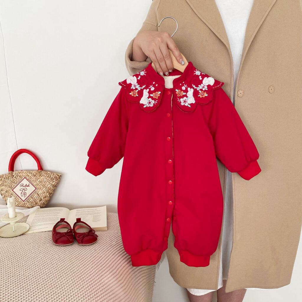 2023 new winter baby girl outfits one piece 3