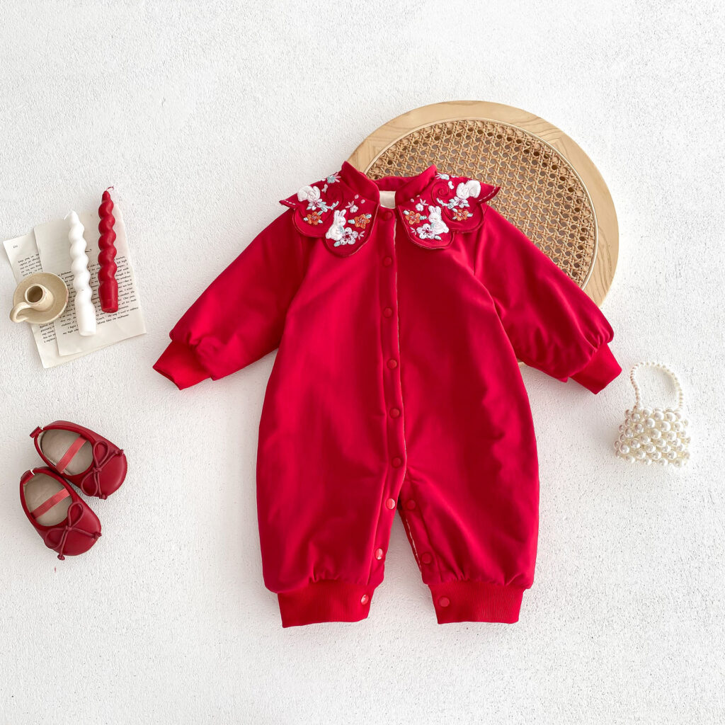 2023 new winter baby girl outfits one piece 2