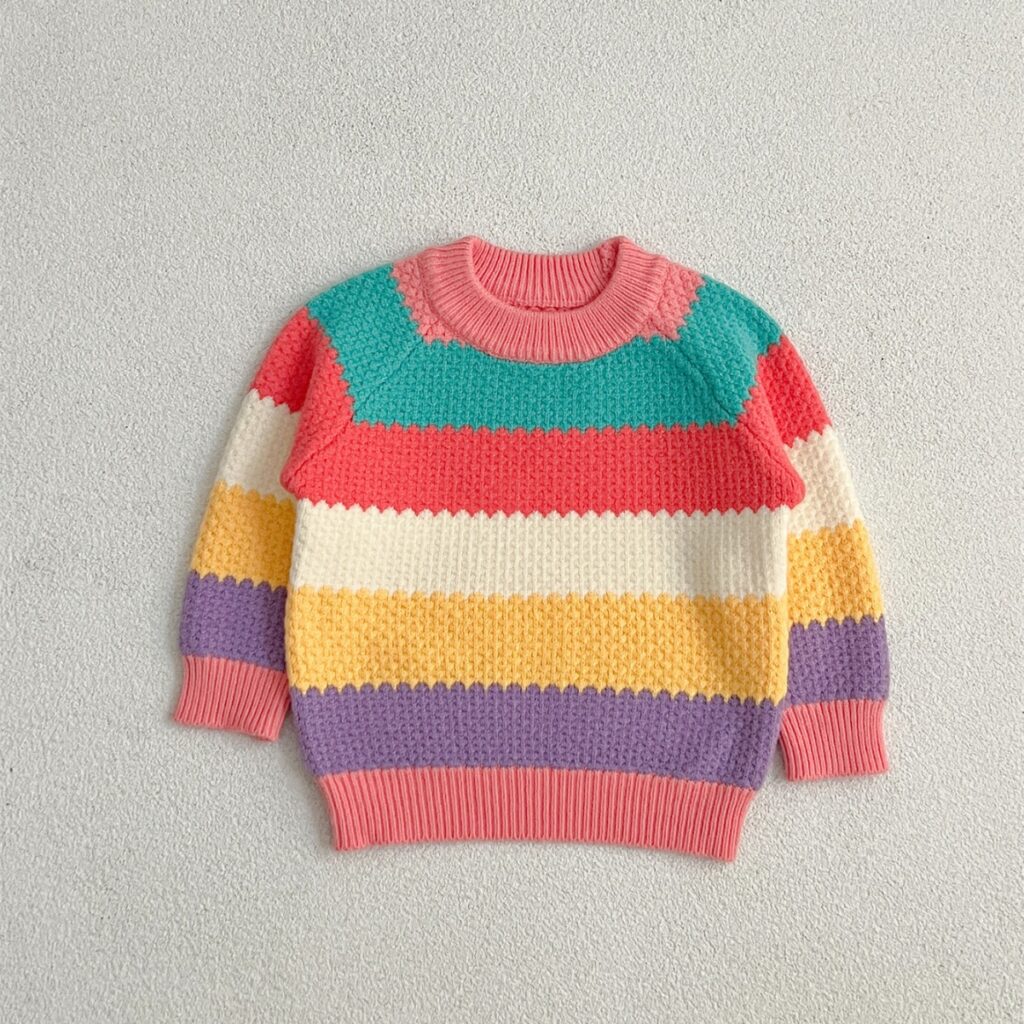 Rainbow Knitting Sweater 1