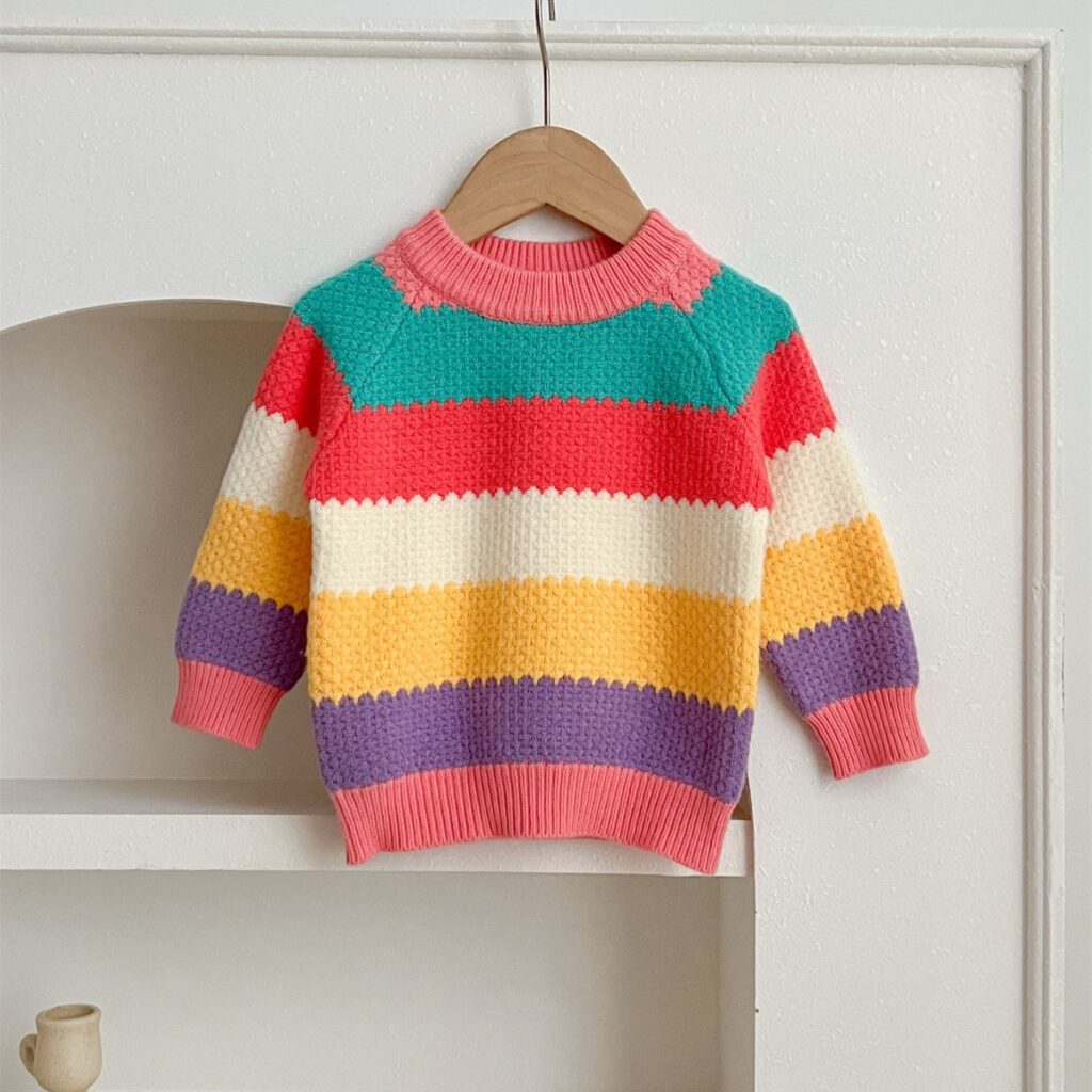Rainbow Knitting Sweater 3
