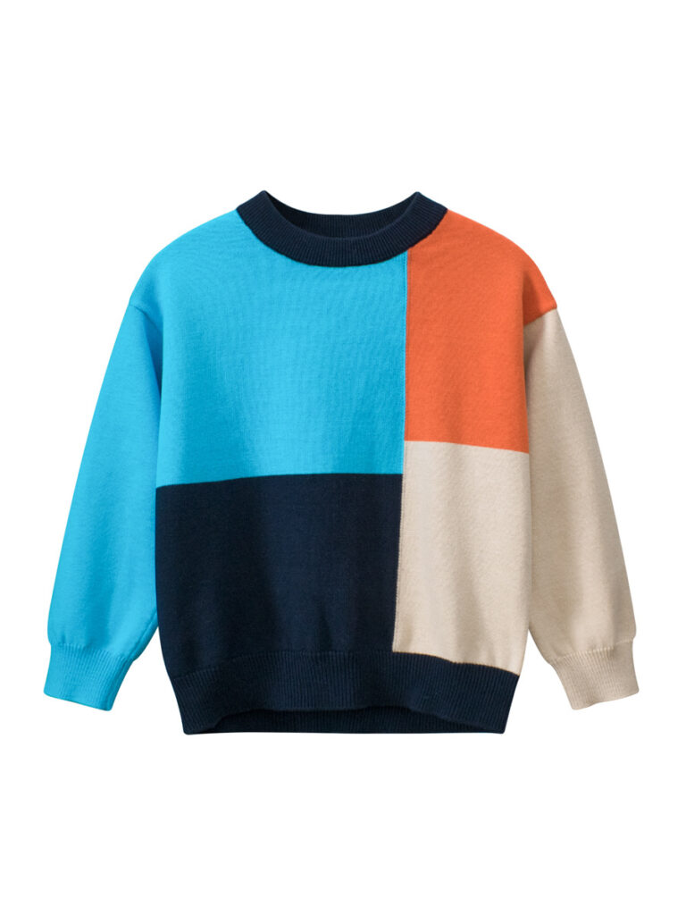 Kids Colors Patchwork Pullover 1