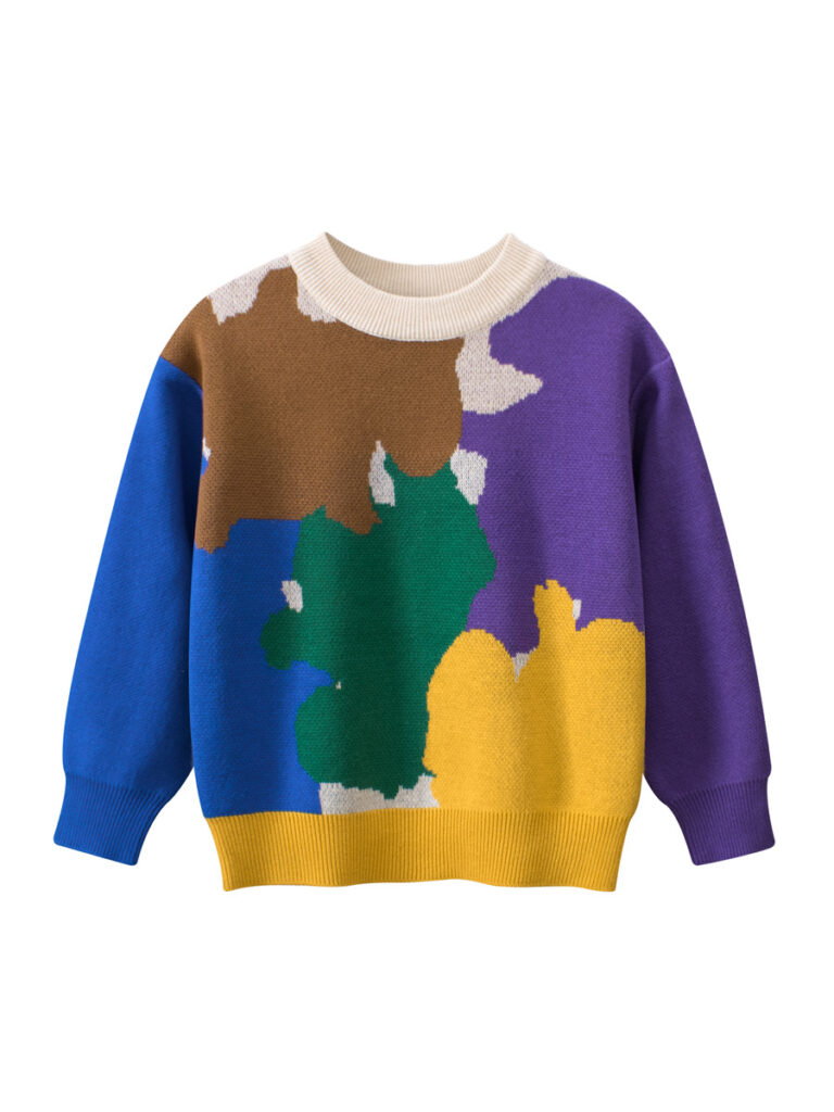 Kids Colors Patchwork Pullover 1