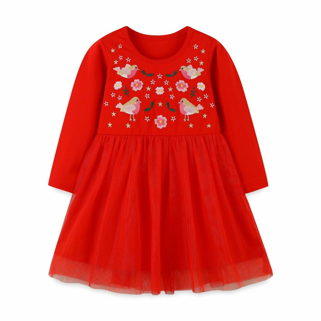 Girls Red Dress Wholesale 1