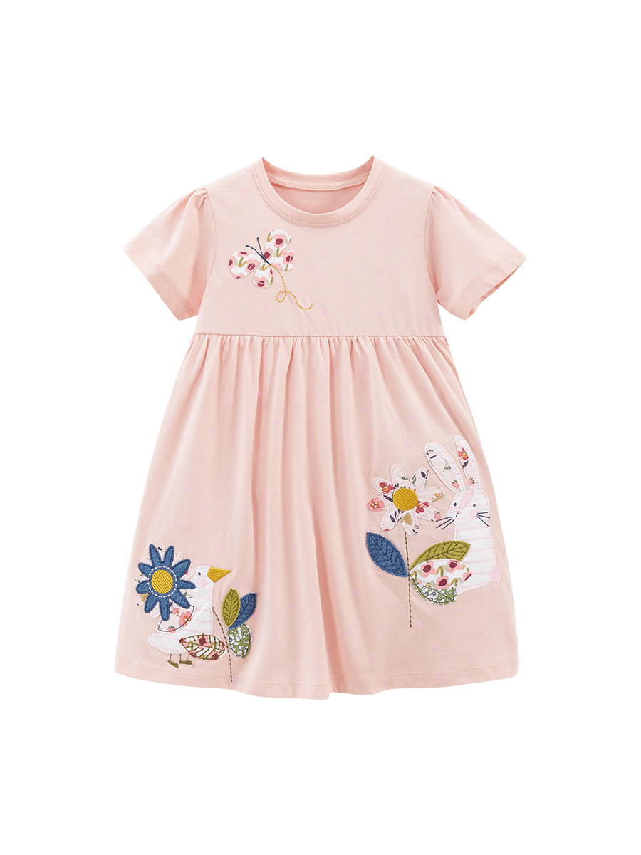 Short Sleeve Dress Wholesale Spring and Summer Baby Girls Short Sleeves ...