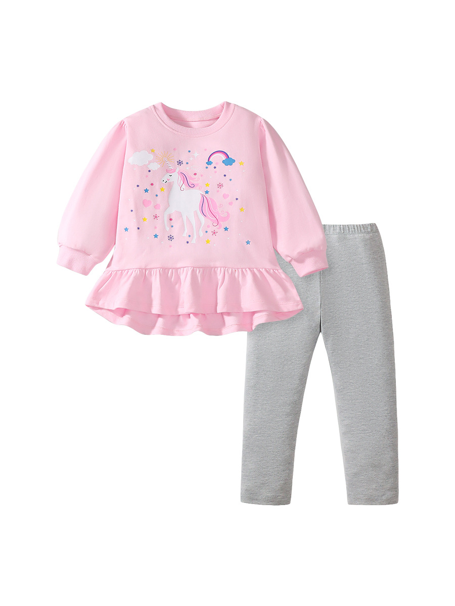 Girl Clothes Sets on Sale Spring and Autumn Girls Cute Cartoon Unicorn ...