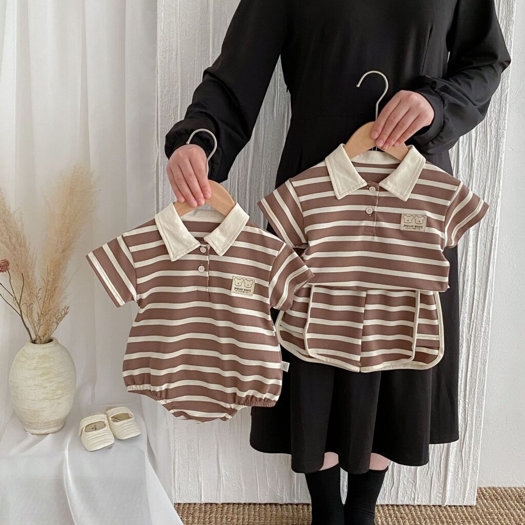 Striped Clothes Set for Baby Kids 1