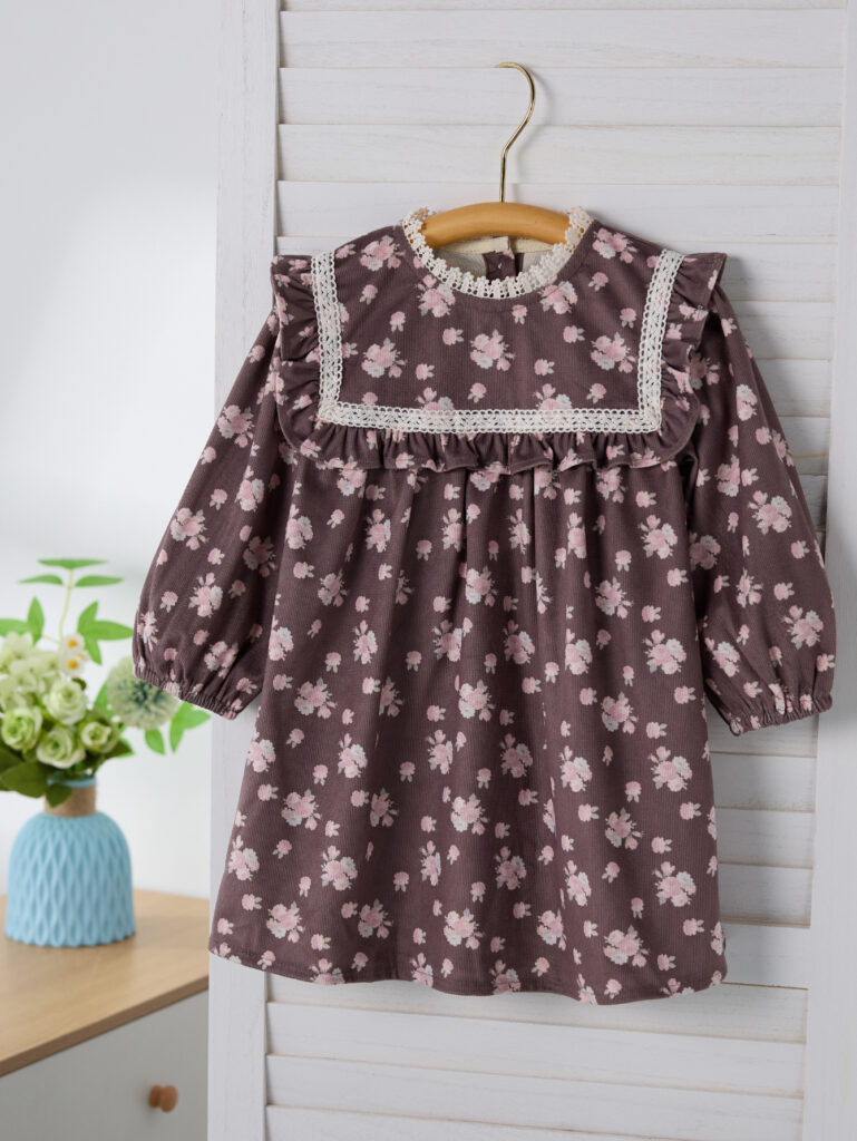 Floral Long-sleeved Dress 7