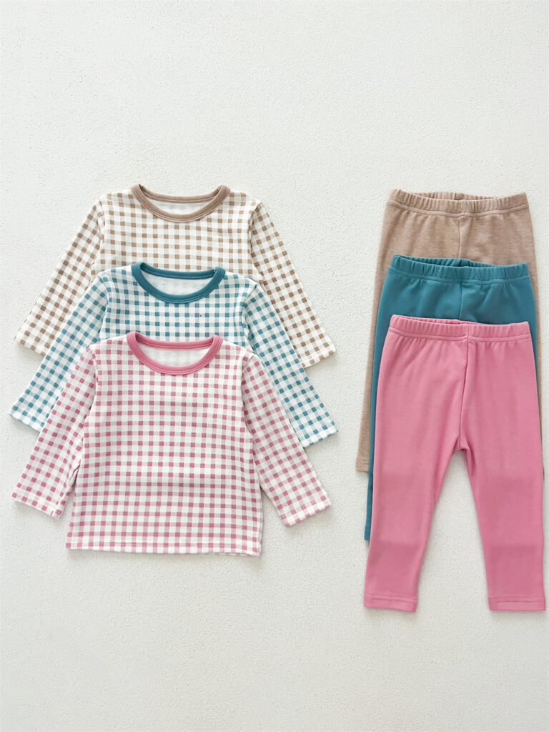 Fleece-lined Top and Bottom Set for Autumn 1