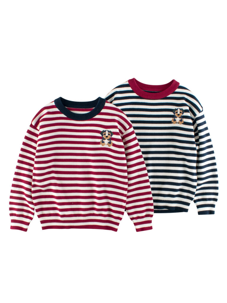 Kids Warm Striped Pullover 1