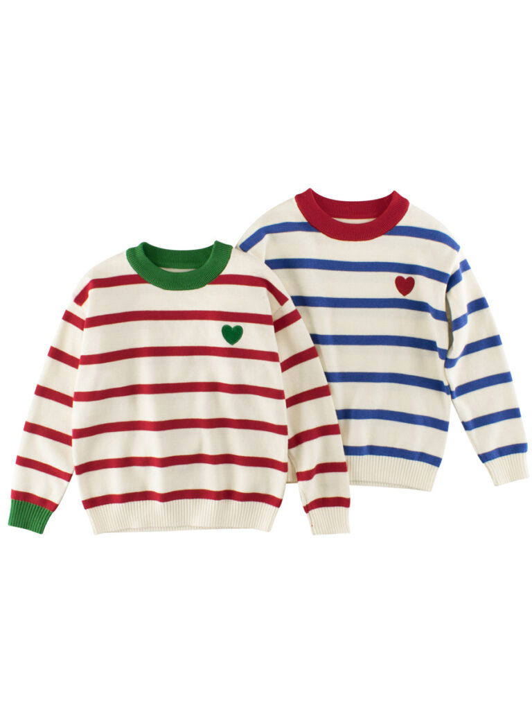 Kids Warm Striped Pullover 1