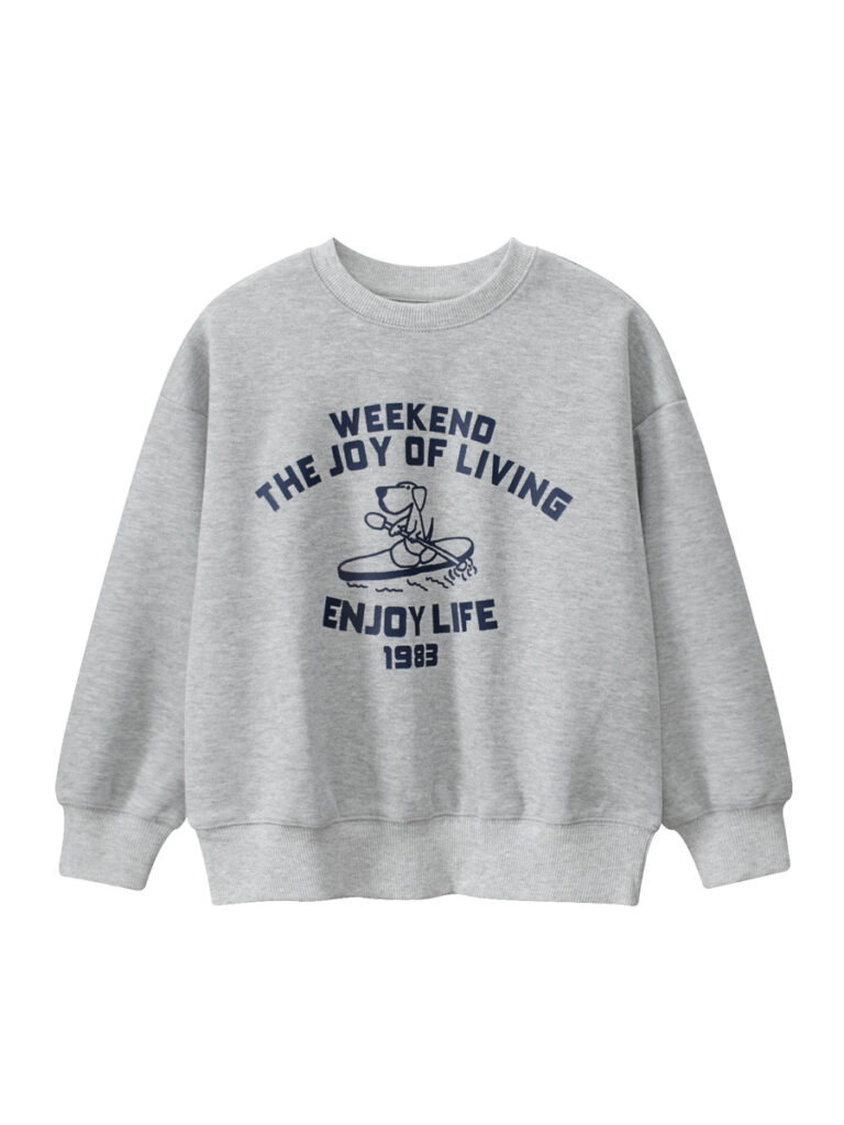 Kids Warm Letters Printed Pullover 2