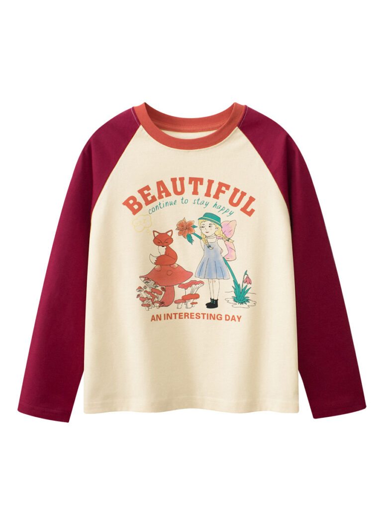 Spring Long Sleeved Top for Girls 1