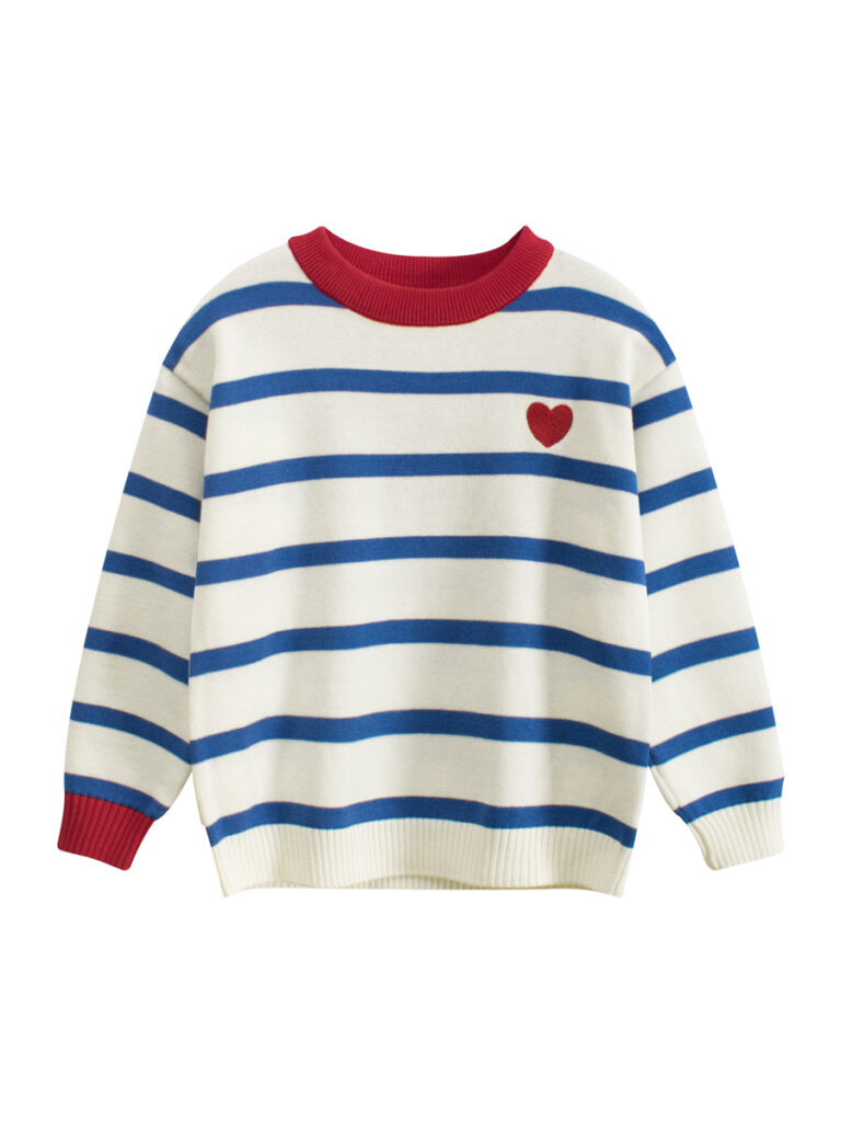 Kids Warm Striped Pullover 2