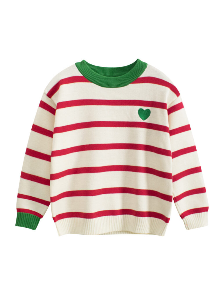 Kids Warm Striped Pullover 4