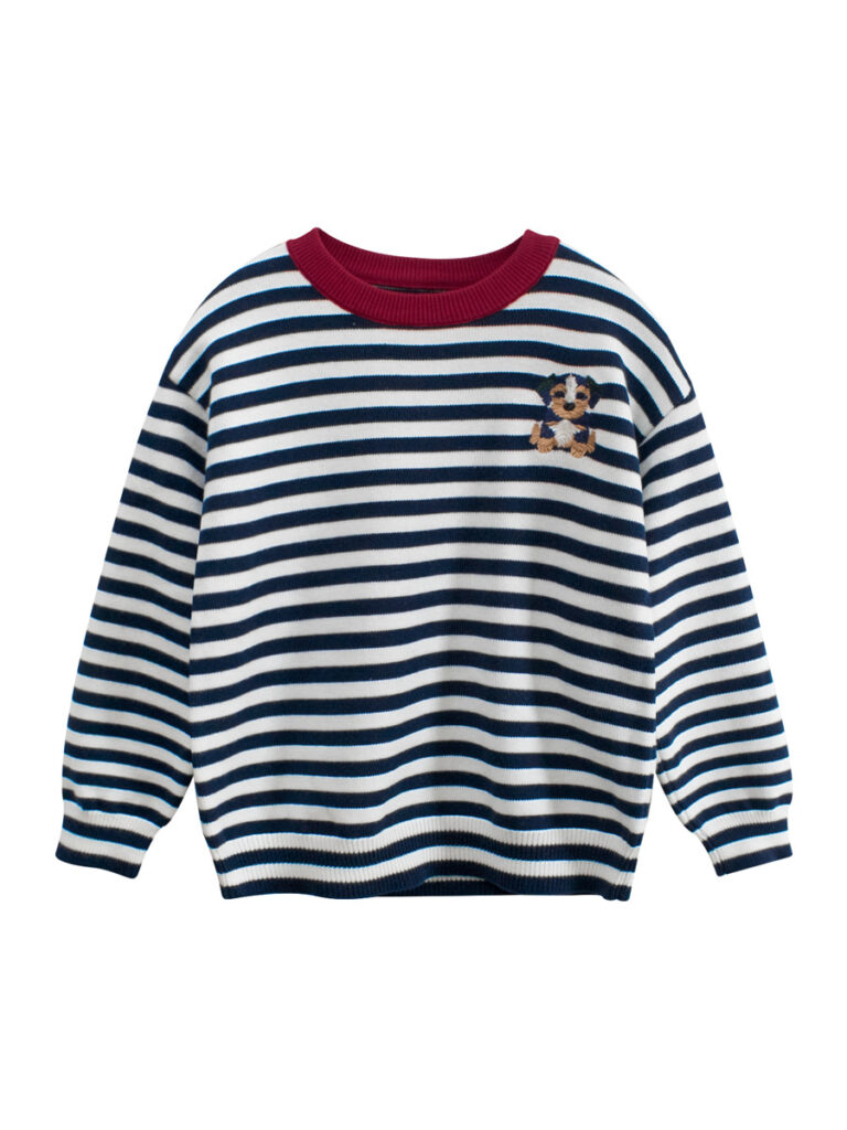 Kids Warm Striped Pullover 2