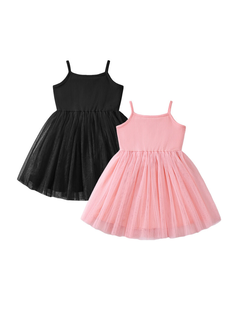 Solid Color Tulle Dress 1