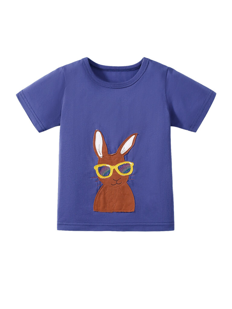 Cartoon Pattern Short Sleeves T-shirt 5