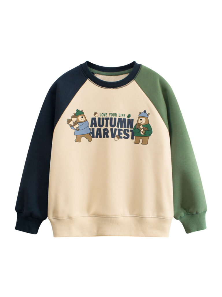 Kids Warm Letters Printed Pullover 7