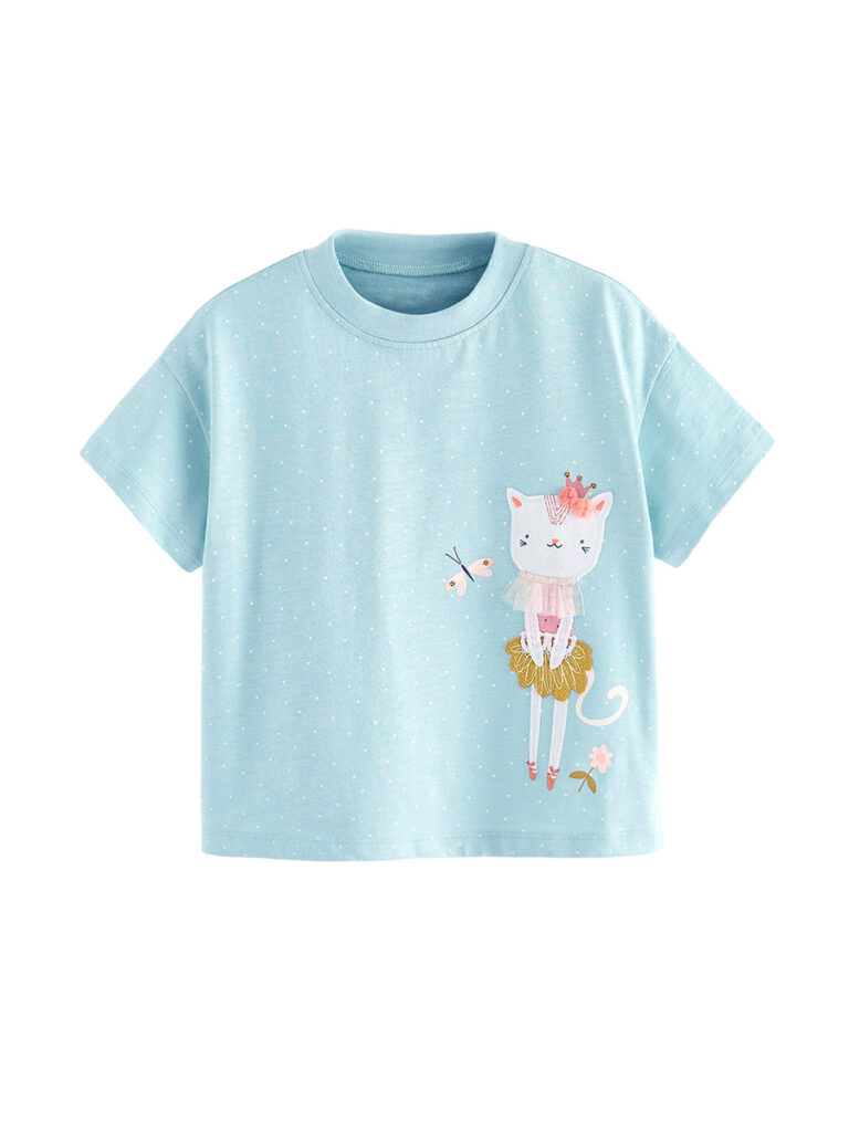 Cartoon Pattern Short Sleeves T-shirt 5