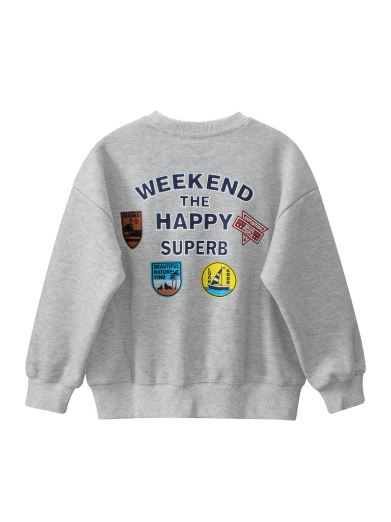 Kids Warm Letters Printed Pullover 6