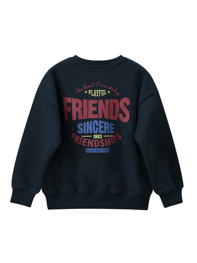 Kids Warm Letters Printed Pullover 2