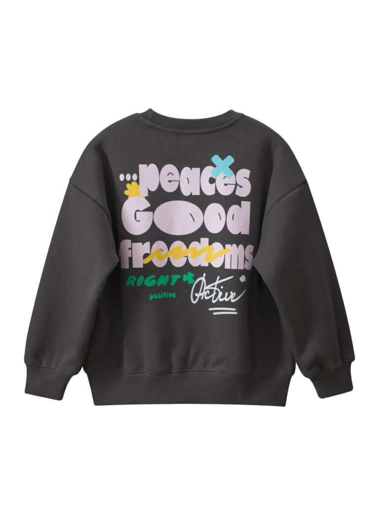 Kids Warm Letters Printed Pullover 2